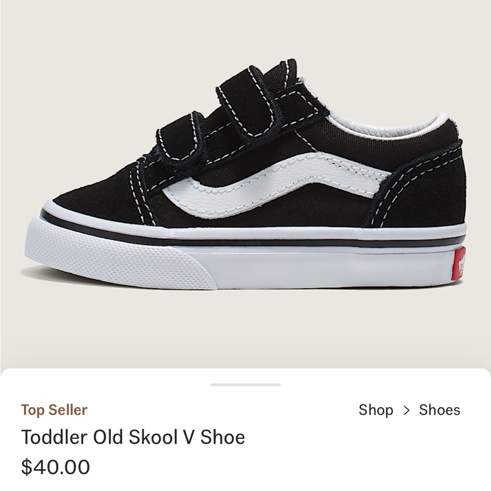 Vans Toddler Old Skool V Black Shoe